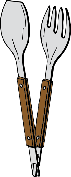 240x593 Salad Tongs Clip Art