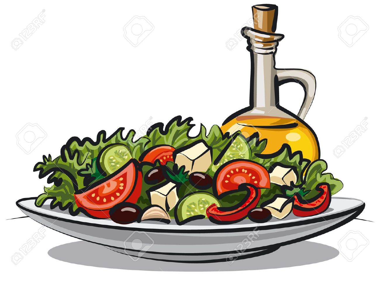 1300x971 Salad Clipart Illustration