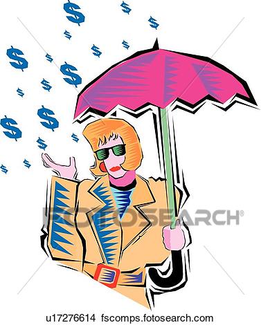 377x470 Clipart Of Its Raining Money U17276614