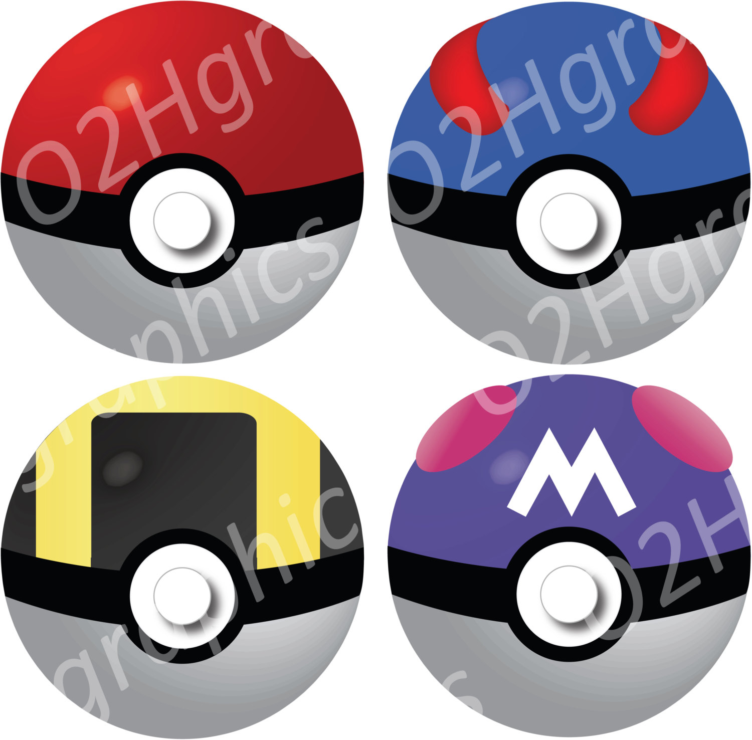 1500x1476 Pokemon Clipart, Pokeball Clip Art, Vector Clipart, Digital