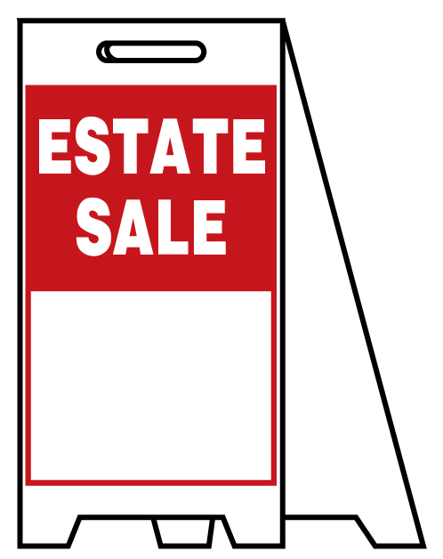 498x628 Buy Our Estate Sale Plastic A Frame Sign From Signs World Wide