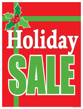 274x360 Christmas Sale Signs Posters 22x28 Holiday Sale (Gift)