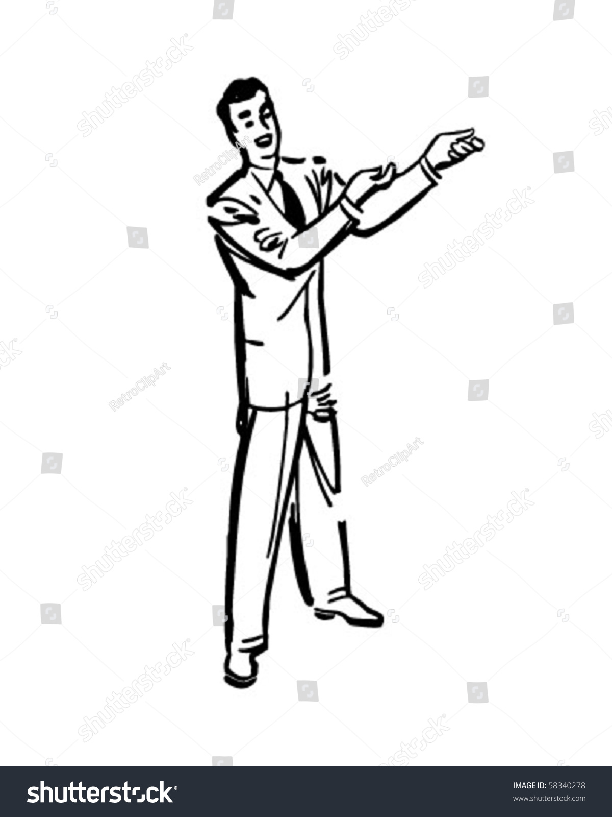 1200x1600 Retro Clipart Salesman