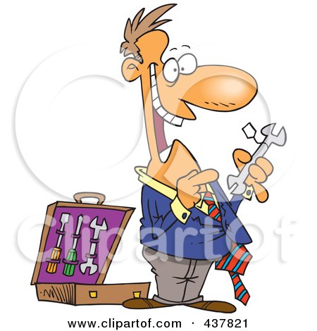 450x470 Royalty Free Vector Clip Art Illustration Of A Cartoon Salesman