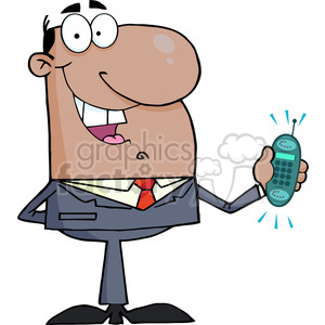 300x300 Royalty Free Cartoon Salesman 384369 Vector Clip Art Image