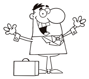 300x267 Salesman Clipart Black And White