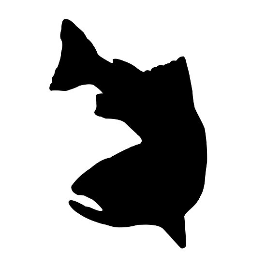 550x550 Salmon Silhouette Clipart