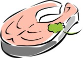 165x115 Cooked Salmon Clip Art Clipart