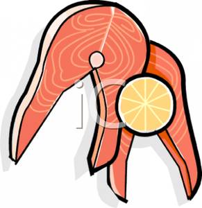 291x300 Image A Lemon Slice On Top Of Cooked Salmon