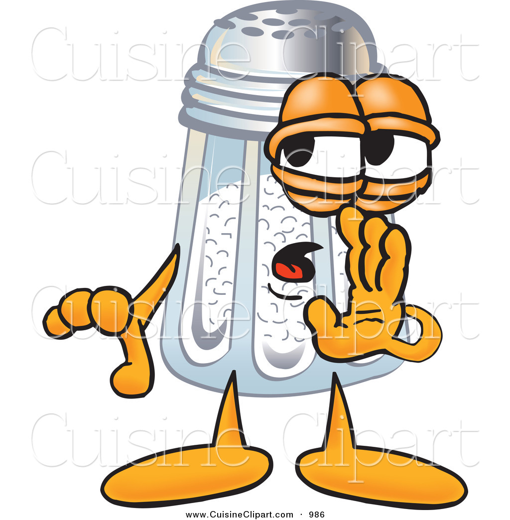 1024x1044 Cuisine Clipart Of A Sly Salt Shaker Mascot Cartoon Character