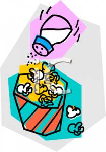 209x300 Salt Shaker And A Bag Of Popcorn Clip Art Image