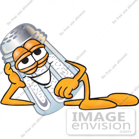 450x450 Clip Art Graphic Of A Salt Shaker Cartoon Character Resting His