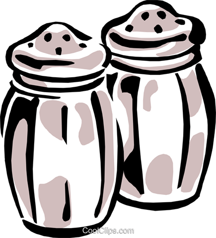 435x480 Salt And Pepper Shakers Royalty Free Vector Clip Art Illustration