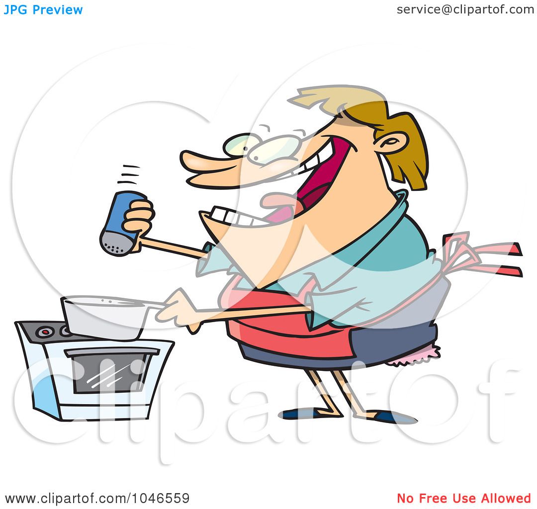 1080x1024 Royalty Free (Rf) Clip Art Illustration Of A Cartoon Cooking Woman