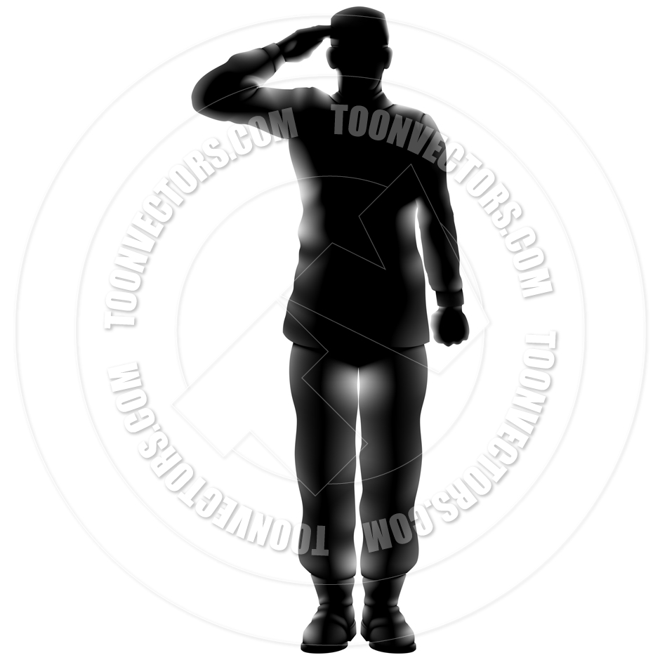 940x940 Silhouette Soldier Soluting Clipart