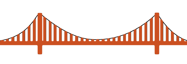 628x215 Golden Gate Bridge, Minimal