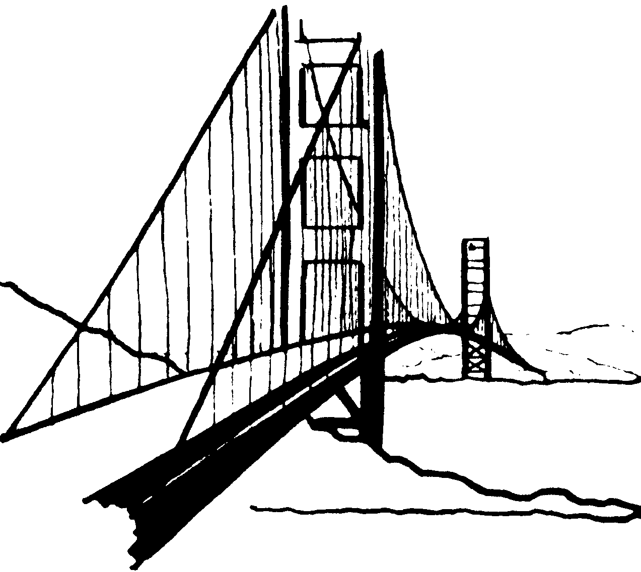 1273x1137 Golden Gate Bridge Clip Art