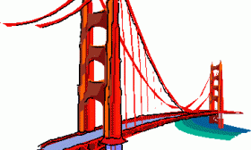 280x168 Golden Gate Bridge Vector Clip Art