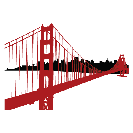 451x451 Golden Gate Clipart Simple Bridge