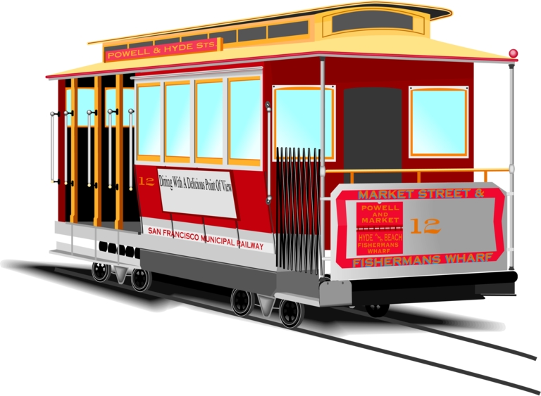 768x563 San Francisco Trolley Clip Art Cliparts