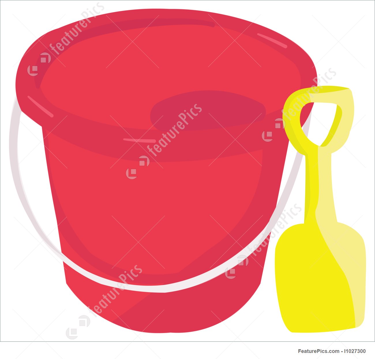 1300x1246 Sand Bucket And Spade Stock Illustration I1027300