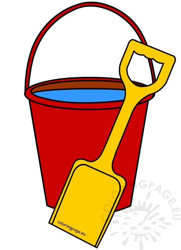 581x803 Red Sand Beach Bucket Coloring Page