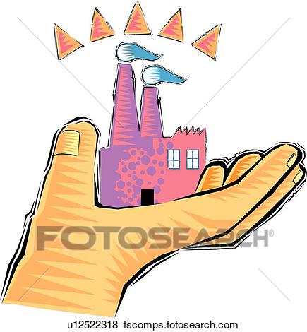 435x470 Clip Art Of Hand Holding A Sand Castle U12522318