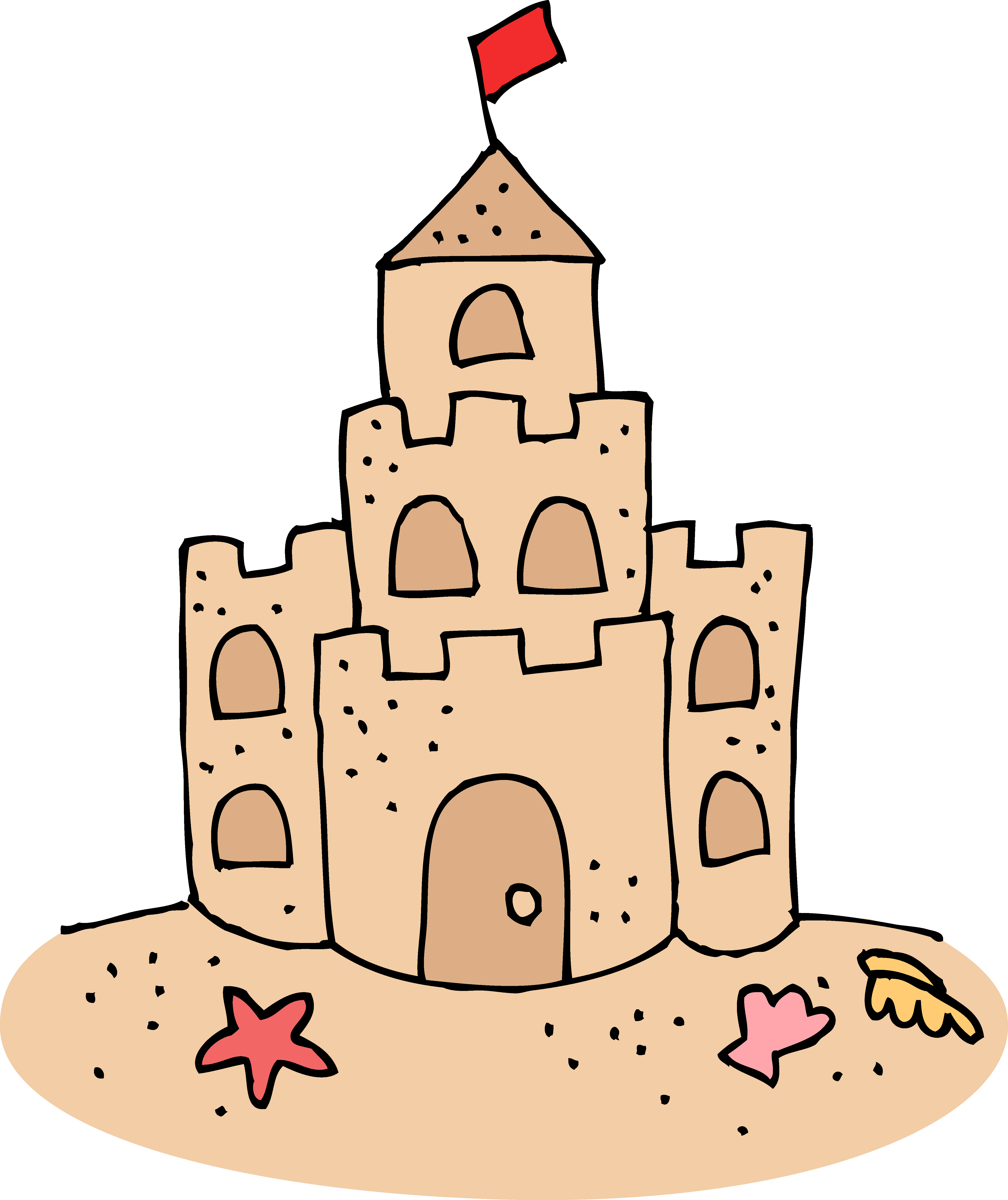 4879x5808 Cute Sand Castle Clipart