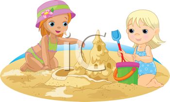 350x211 Toddlers Building A Sandcastle