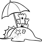 168x168 Sand Castle Clipart Black And White
