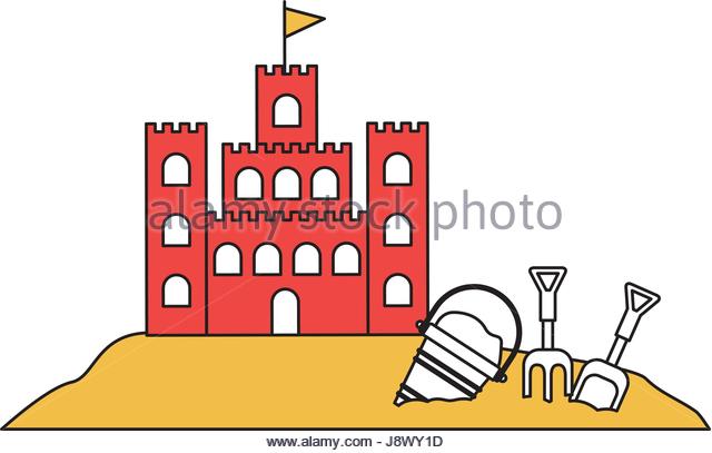 640x407 Color Silhouette Sand Castle Flag Stock Photos Amp Color Silhouette