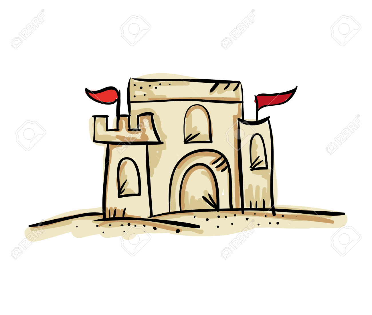 1300x1100 Sand Castle Clipart Summer Activity