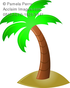 240x300 Art Image Of A Palm Tree In The Sand