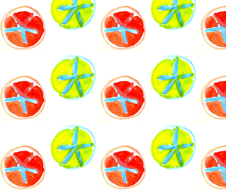 450x380 Tomatoes Amp Sand Dollars Art Inspired Textiles Designs