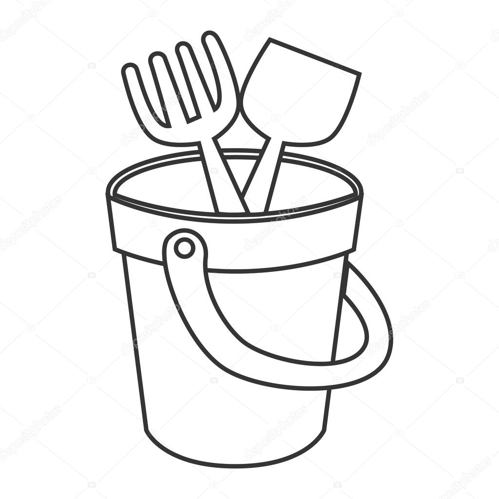 1024x1024 Sand Bucket Clipart Black And White