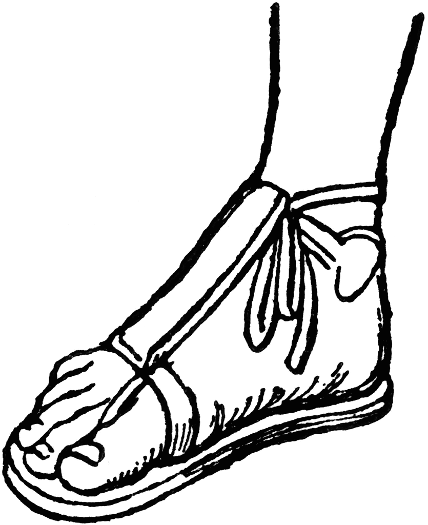 835x1024 Sandal Clipart Ancient