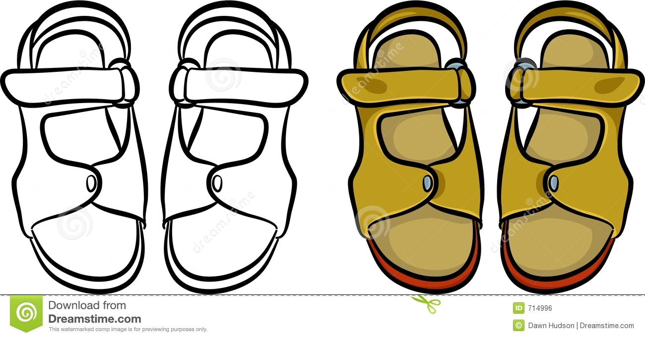 1300x684 Sandal Clipart Black And White
