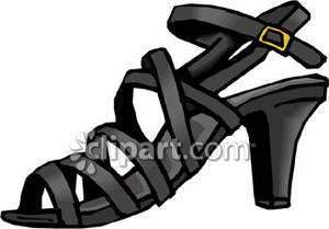 300x209 Sandal Clipart Black High Heel