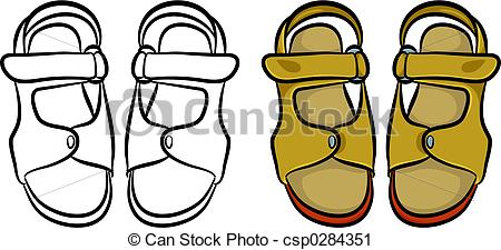 450x225 Sandal Clipart Cartoon