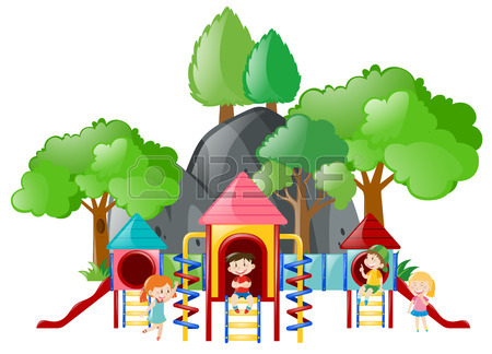 450x324 Sand Castle In Sandbox Illustration Royalty Free Cliparts, Vectors