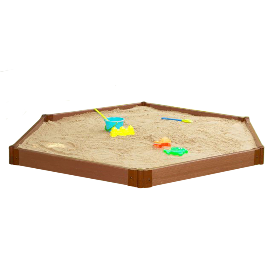 900x900 Shop Frame It All 96 In X 96 In Brown Hexagon Composite Sandbox