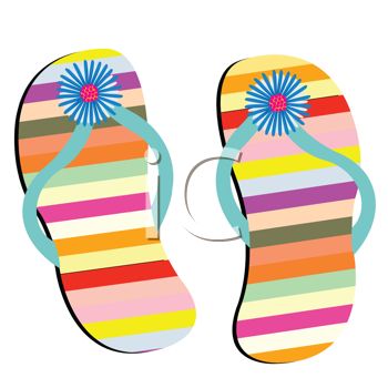 350x350 Kids Flip Flops Clip Art