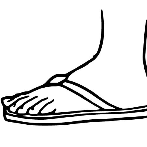 500x500 Sandal Vector Image Public Domain Vectors