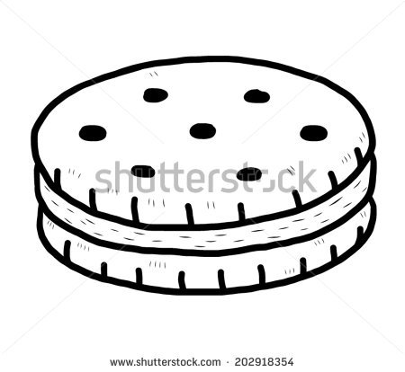 450x414 Drawn Sandwich Black And White