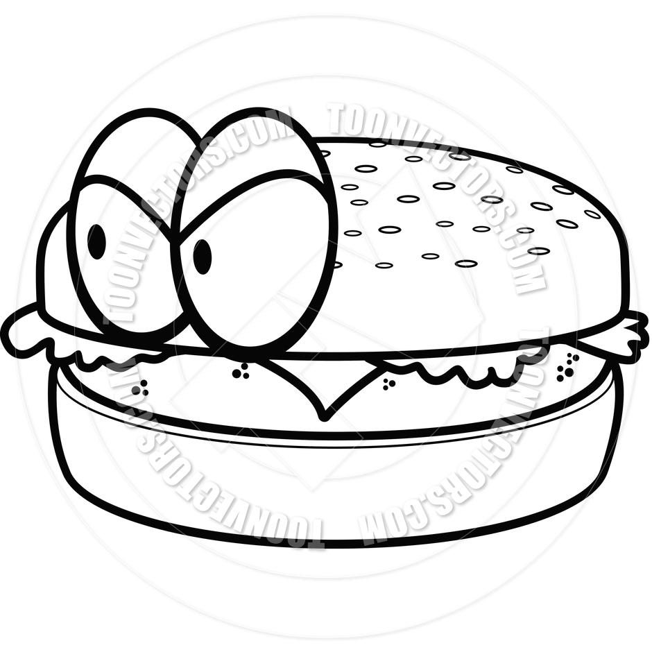 940x940 Hamburger Clipart Black And White