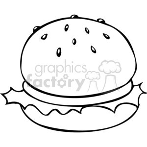 300x300 Royalty Free Sandwich Outline 383000 Vector Clip Art Image