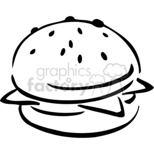 300x300 Royalty Free Sandwich Outline 383168 Vector Clip Art Image