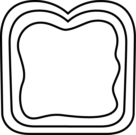 527x523 Black And White Bread With Jelly Clip Art