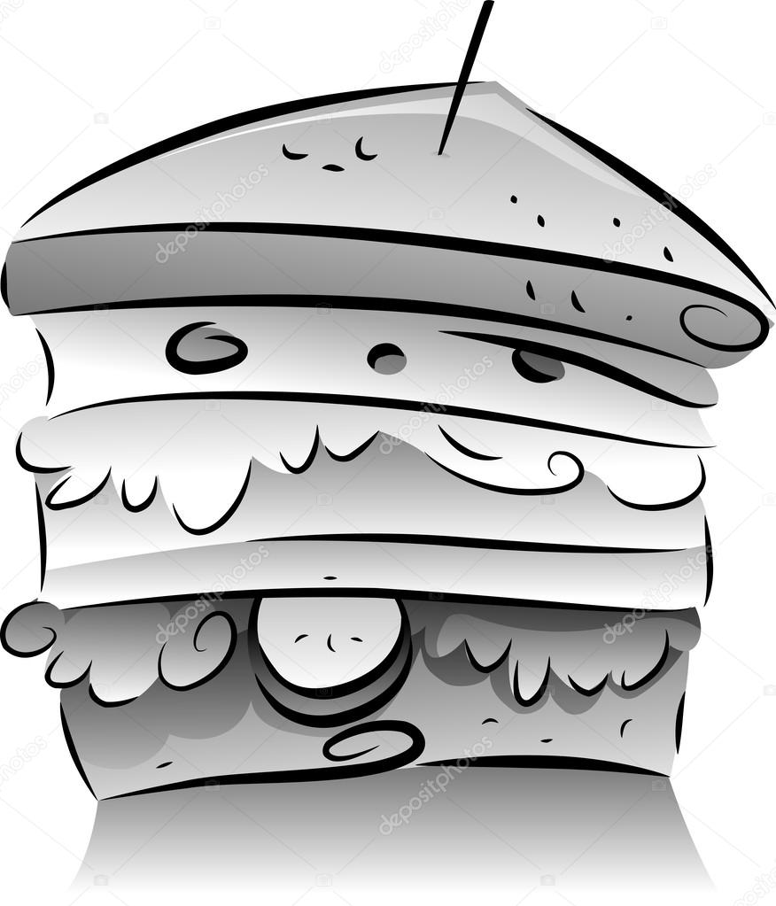 876x1023 Black And White Sandwich Stock Photo Lenmdp