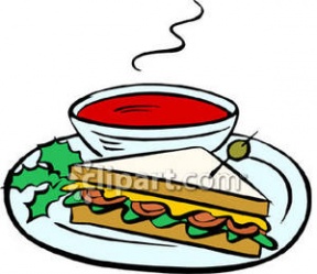288x249 Soup And Sandwich Clip Art